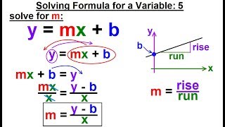 Algebra - Ch. 3: Formula, Inequalities, Absolute Value (5 of 38) Solving Formula for a Variable: 5