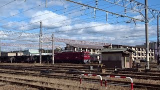 2019.11.04 バラスト輸送列車（列車番号不明）秋田駅到着