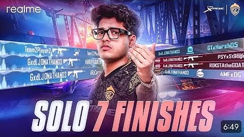 SOLO 7 FINISHES DOMINATION | JONATHAN IS BACK | BGMI