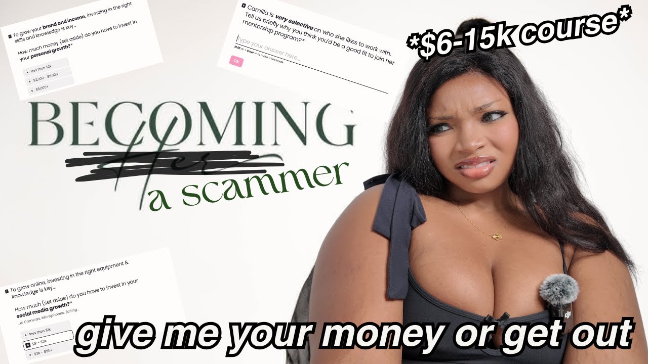 camilla araujo just launched her newest scam course.... | becoming her course and website