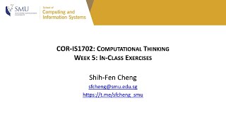 [COR-IS1702] Week 5: ICE