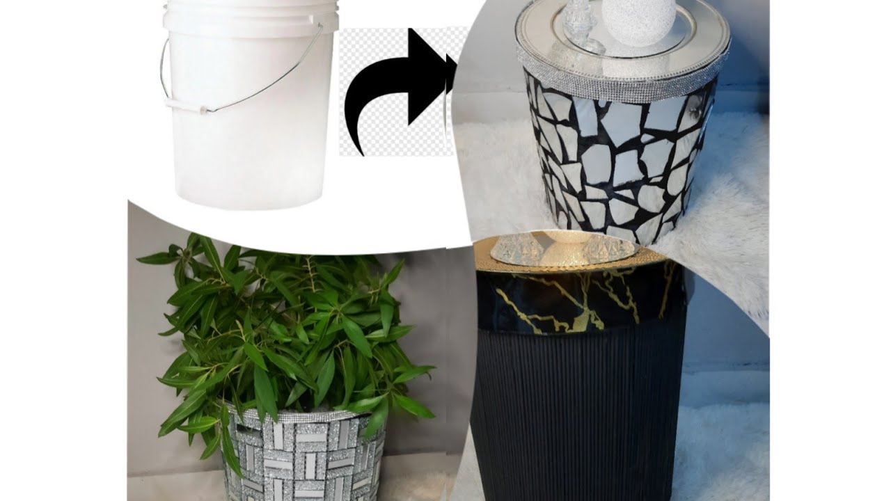 HOW TO RECYCLEING 3 PAINT BUCKETS TO COFFEE TABLE & PLANTER DIY