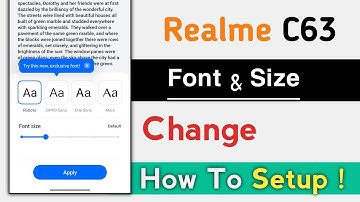 Realme C63 How To Change Font & Font Size ! Realme C63 Font Changer