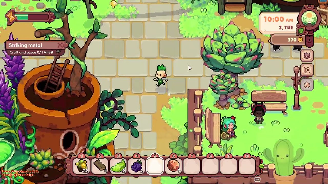What if Stadew Valley and Grounded had a Baby? [ Cactus Vtuber Plays Fourleaf Fields ]