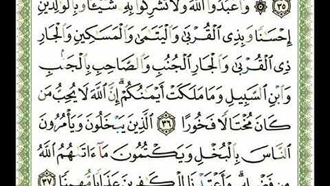 (7) سورة النساء من 36 إلى 42