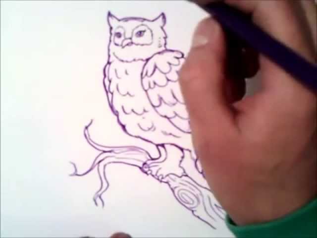 Рисуем сову с детьми