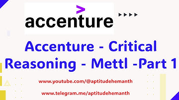 Accenture - Critical Reasoning  - Mettl Part 1
