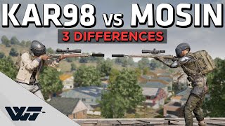 KAR98 VS MOSIN - 3 DIFFERENCES AFFECTING GAMEPLAY - PUBG