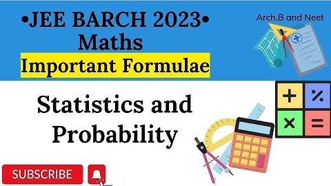 JEE B.Arch 2023 Maths Important Formulae | #8 Statics and Probability