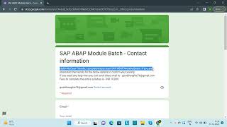 SAP ABAP Module Class Batch Form
