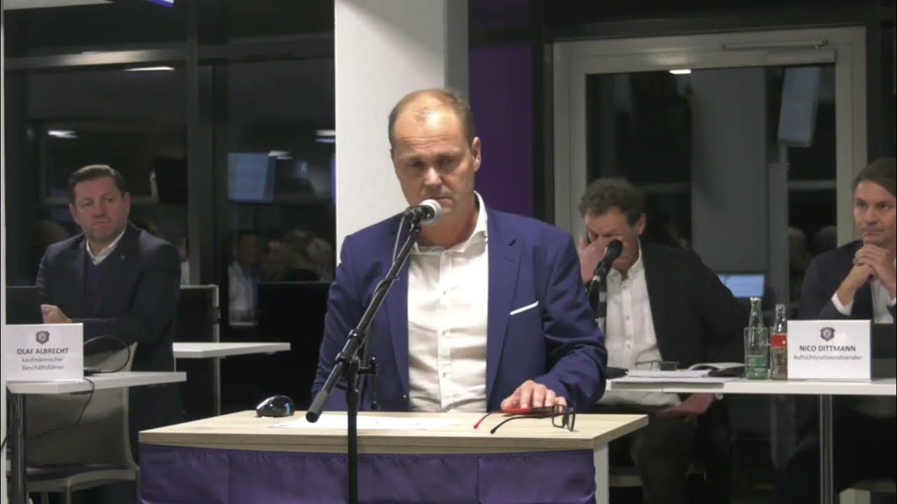 Vorstandsmitglied Thomas Schlesinger auf der Mitgliederversammlung '23