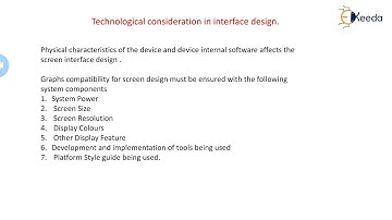 Technological Consideration in Interface Design