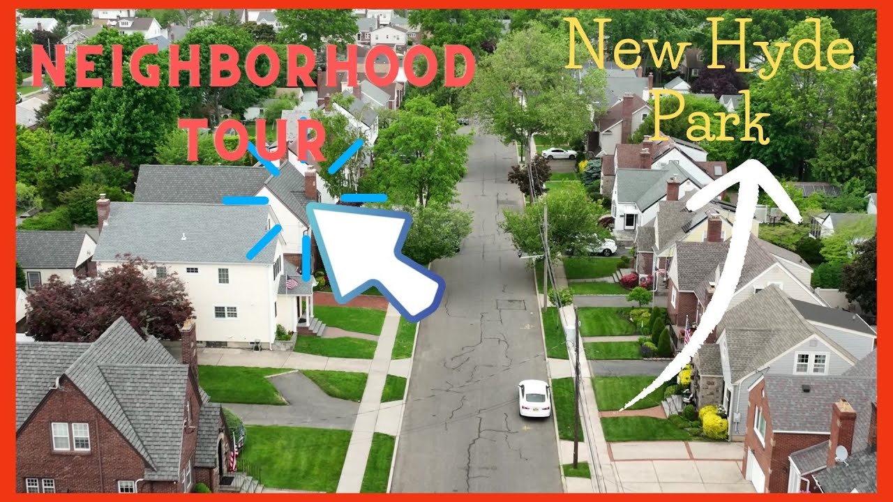 Neighborhood Tour in 4K NEW HYDE PARK NY