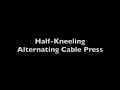 Half-Kneeling Alternating Cable Press