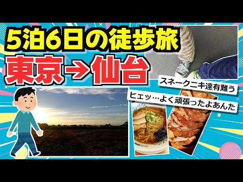 【旅スレ】東京から仙台の水族館まで徒歩で【徒歩ニキ】