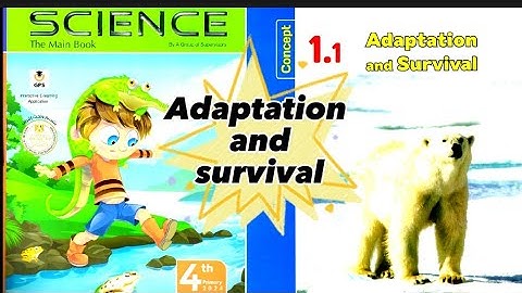 Science Grade 4 concept 1.1 unit 1 adaptation and survival ساينس رابعه منهج جديد 2024