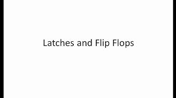 SR Latch and SR flip-flop animated video lecture