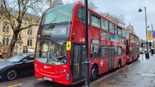 Full Route Visual. Route 345: South Kensington - Peckham