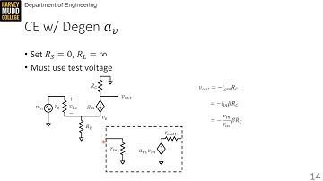 Common Emitter w/ Degeneration Resistor | Intro to Analog Design | Harvey Mudd College | Video 10.3