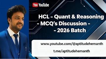HCL - Quant & Reasoning - MCQ