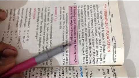 Physics 9th chapter 7 principle of floatation