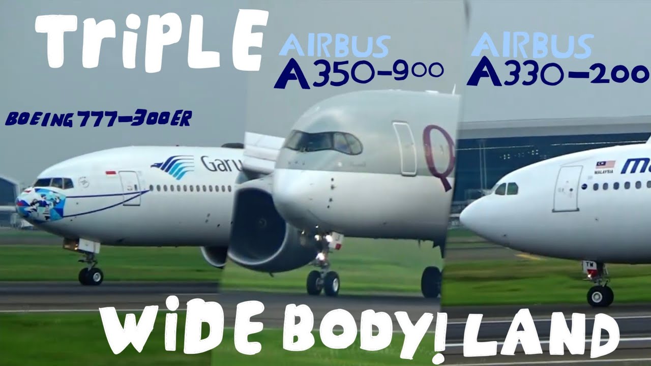 Triple landing WideBody Aircraft & Double Maxxie landing!, Plane Spotting at CGK part 3