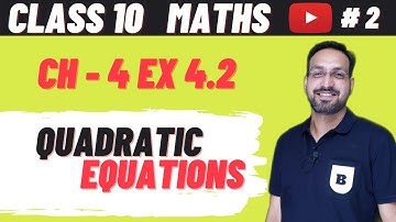 solution of quadratic equation by factorisation class 10 // class 10 maths chapter 4 exercise 4.2 #2