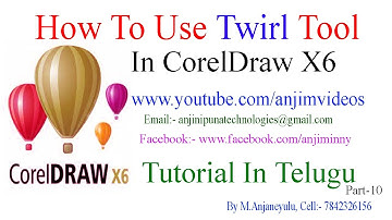 CorelDraw X6 Tutorial In Telugu Part-10 | How To Use Twirl Tool In CorelDraw X6 In Telugu
