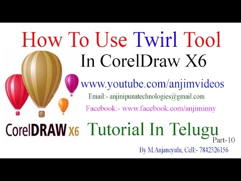 CorelDraw X6 Tutorial In Telugu Part-10 | How To Use Twirl Tool In CorelDraw X6 In Telugu