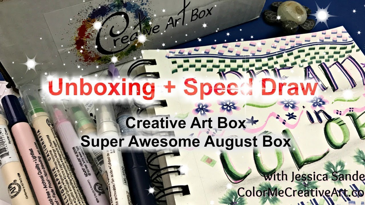 Unboxing Creative Art Box - August unboxing - Calligraphy - Zig pens ...