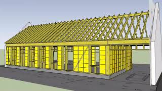 Construction plan for straw bale house with Lorenz Modules - step by step