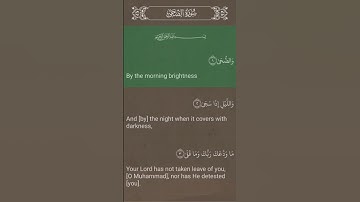 Surah AD-DUHA سورة الضحى With English Translation