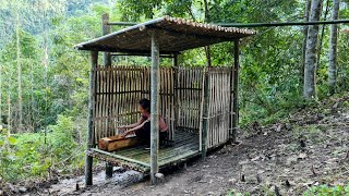 7 Days Building A Outdoor Bathroom | Bamboo House 2022 | Anh Bushcraft & Survival Shelter