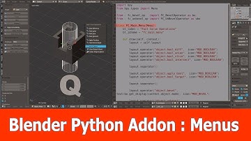 Blender Python Addon : Menus