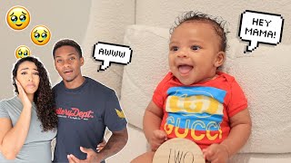 BABY SAVIOUR SAYS HIS FIRST WORDS AT 2 MONTHS OLD! *Too Cute*