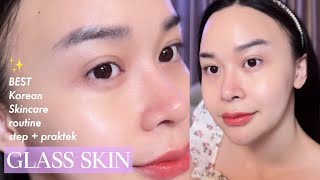 Rahasia Produk' Skincare routine KOREA favorite aku   Tips for GLASS SKIN✨🤫
