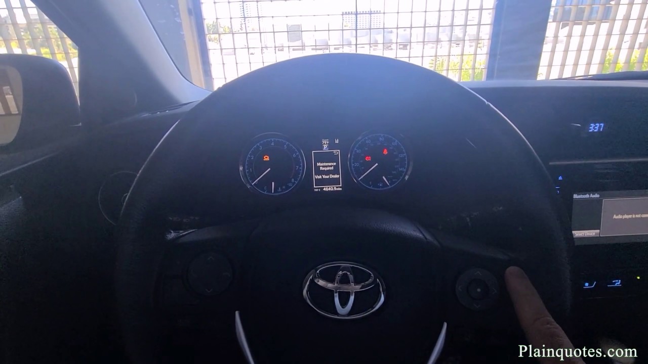 how to Turn Off 2017 Toyota Corolla Maintenance Required light - YouTube