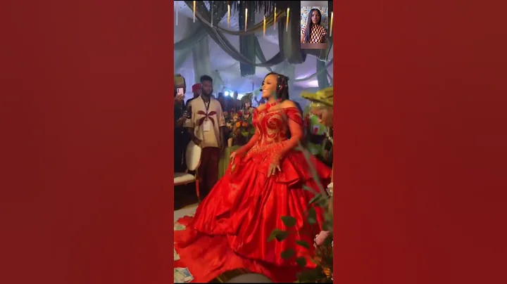 Nollywood Actress, Eve Esin makes grand entrance at her traditional wedding looking gorgeous in red.