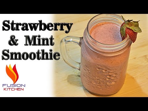 mint-strawberry-smoothie-|-strawberry-and-mint-smoothie-recipe-|-summer-cooler-drink-recipe