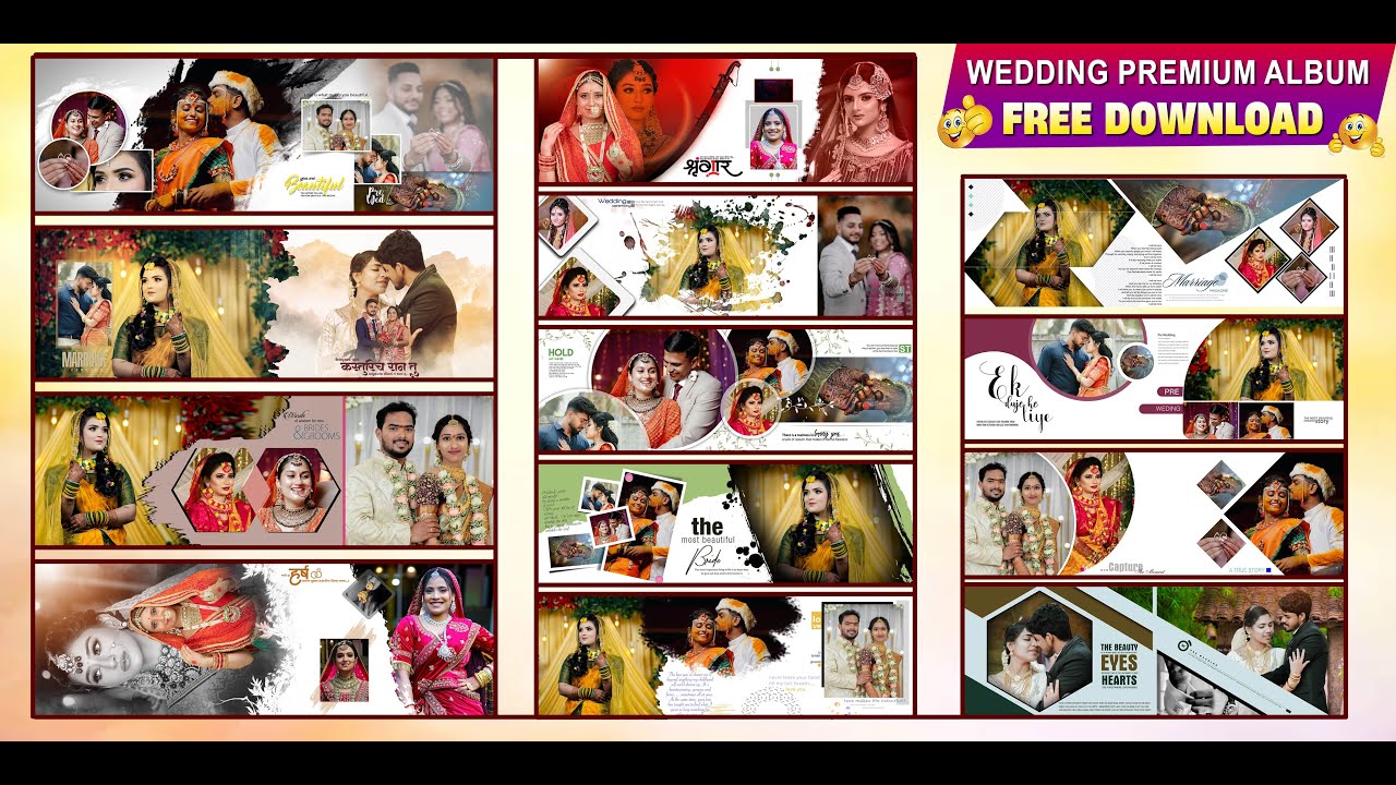 Free Wedding Album PSD |12x36 Album design free download wedding psd design