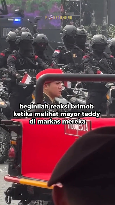 Brimob's Reaction to Major Teddy's Arrival #police #brimob #viralvideo