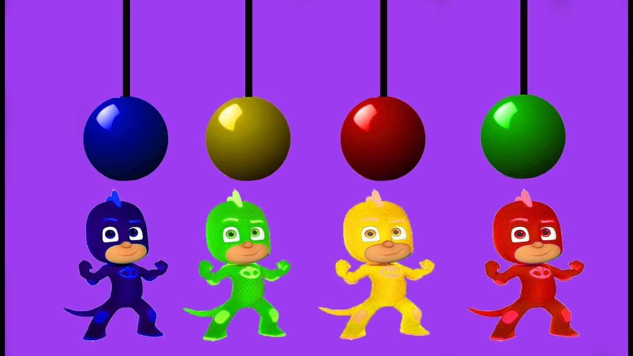 Learn Colors with pendulum ball with PJ FACE HAMMER  For Toddlers  for Kids by Bingo Funny Rhymes Tv