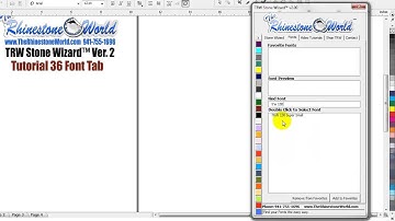 Tutorial 36: Font Tab (TRW Stone Wizard™)