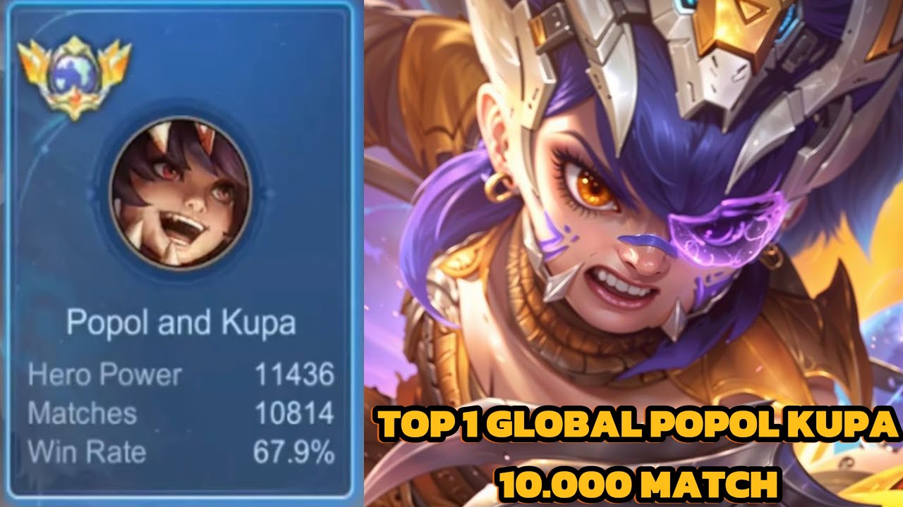 Raja popol and kupa top 1 global 10.000 match gampang winstreak end cepet