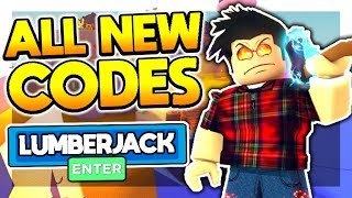 All New Secret Working Codes In Lumberjack Legends Lava World Update Roblox Youtube - lumberjack legends roblox wiki