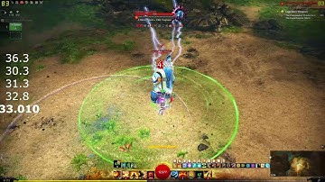 Gw2: [qT] Fresh Air Staff vs Standard Staff Comparison [Small Hitbox]