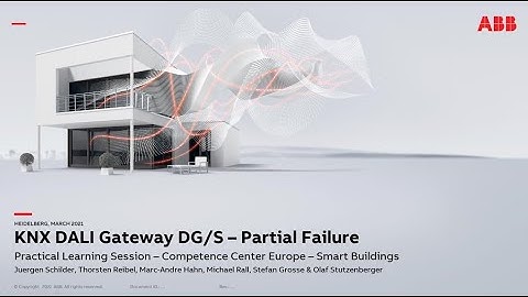 Practical Learning Session about KNX DALI Gateway DG/S – Partial failure