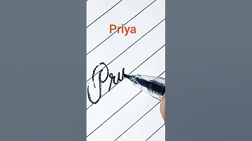"Priya" name in cursive writing #shorts