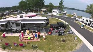 ... is located in the thousand islands, within sight of islands bridge
to canada. a wholly new rv resort catering luxury rvs and