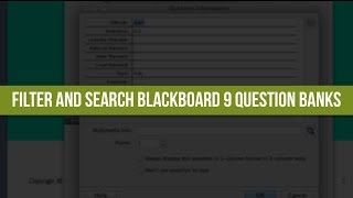 Export ExamView Question Banks with Metadata into Blackboard